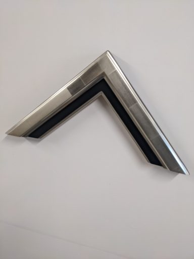 Worn (distressed) with narrow lapped (lines) narrow lapped (lines) on a black background white gold